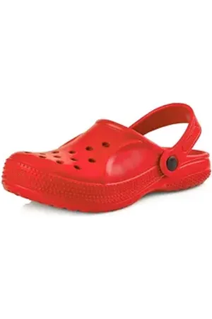 Ladeheid Kinder leichte EVA Clogs Gartenclogs Gartenschuhe KL055 Clog rot 34 EU