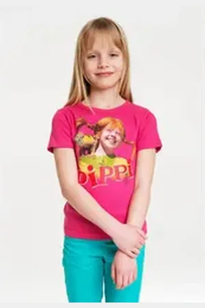 LOGOSHIRT T-Shirt Pippi Langstrumpf & Herr Nilsson mit Langstrumpf-Frontdruck 140/152