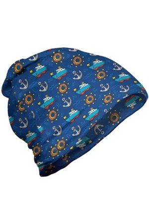 Abakuhaus Beanie Wandern im Freien Nautisch Childish Schiff Cartoon bunt