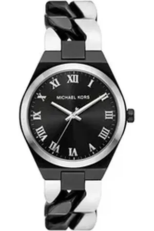 Michael Kors Quarzuhr LENNOX MK7502, Armbanduhr, Damenuhr, analog, Edelstahlarmband, Exklusiv bei uns! schwarz