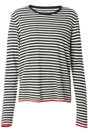 Mads Norgaard Rundhalspullover Ellis (1-tlg) Plain/ohne Details rot|schwarz S