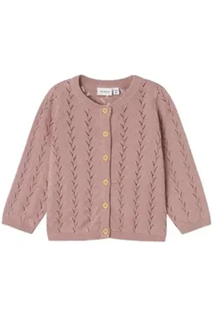 NAME IT Strickjacke NMFBANNI LS KNIT CARD weiß 110