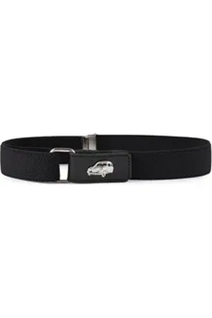 Ladeheid Stoffgürtel Jungen Gürtel Elastik-Gürtel 1-6 Jahre 34-65 cm P15S schwarz