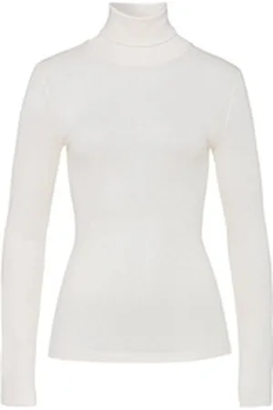 Hanro Longsleeve Woolen Silk mit Rollkragen (1-tlg) beige L