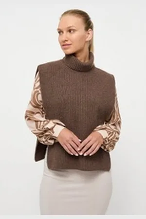 ETERNA Rollkragenpullover braun L