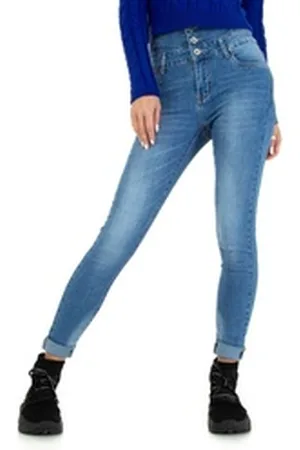 Ital-Design Skinny-fit-Jeans Damen Freizeit (78176295) Stretch Skinny Jeans in Blau blau 26