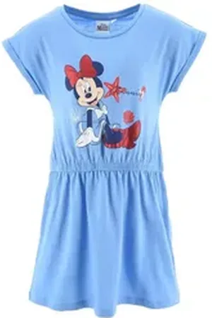 Disney Sommerkleid Mädchen kurzarm Sommer-Kleid Strand-Kleid blau 128
