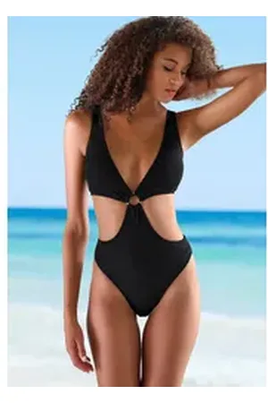 vivance collection Monokini aus toller Strukturware schwarz 42