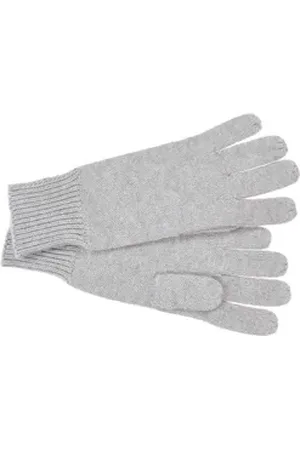 Seeberger Strickhandschuhe Strick Fingerhandschuhe in weichem Garn 18801-0 grau