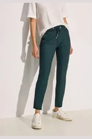 CECIL Homewearhose Style Tracey mit Tunnelzug grün M (40)