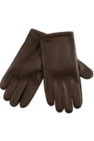HUGO BOSS Lederhandschuhe Kranton-ME mit Touch Tech Fingertips grün 9,5