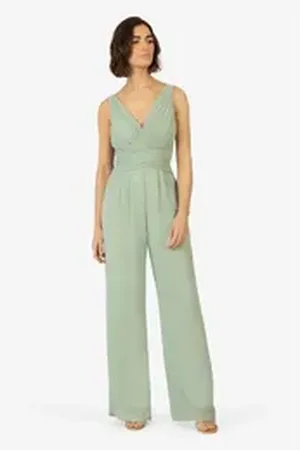 Apart Jumpsuit aus edlem Chiffon grün 38