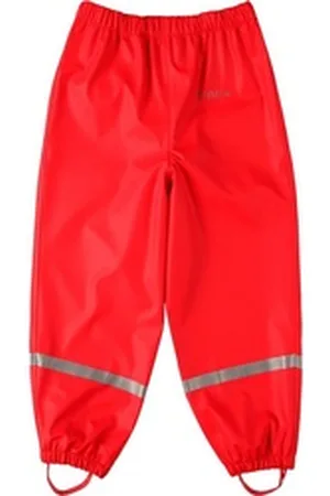 BMS Regen- und Matschhose Regenbundhose für Kinder 100% wasserdicht nachhaltig ideal für den Waldkindergarten rot