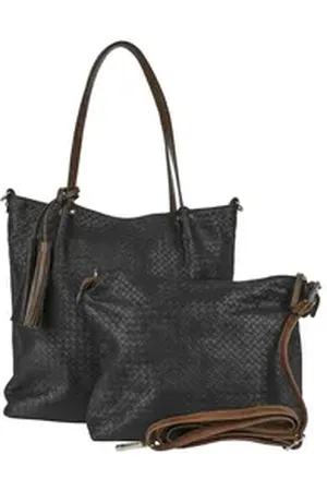 Flanigan Shopper Bag in Bag (1-tlg) beige|schwarz