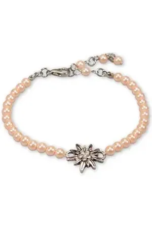 Alpenflüstern Armband Armband Damen - STRASS-EDELWEISS - creme, rosé