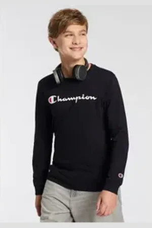 Champion Langarmshirt für Kinder schwarz L (152/158)