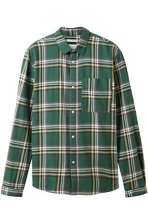 TOM TAILOR Denim Langarmhemd grün L