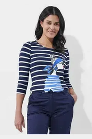 ALBA MODA 3/4-Arm-Shirt Shirt blau 34