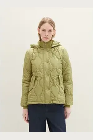 TOM TAILOR Steppjacke Leichte Jacke mit Kapuze grün XXXL