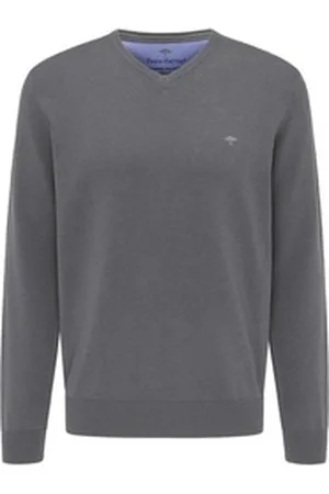 Fynch-Hatton FYNCH-HATTON V-Ausschnitt-Pullover grau L
