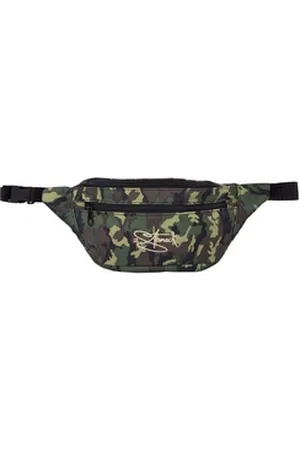 2Stoned Bauchtasche Reise-Hüfttasche Travel mit Stick für Erwachsene und Teenager, Größe XL, 33 cm breit und 14 cm hoch grün