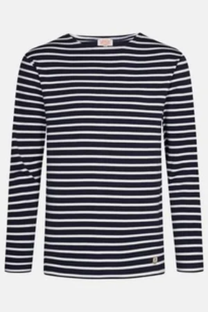 Armor.lux Langarmshirt Herren Streifenshirt Houat blau Größe 5 (XL)