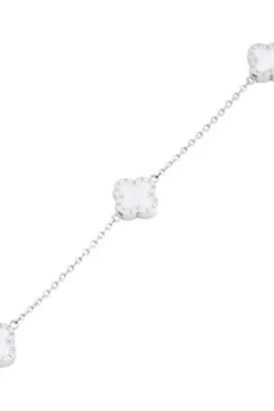 Lenoites Armband Four-leaf Clover Mini 22, aus Chirurgischem Stahl silberfarben