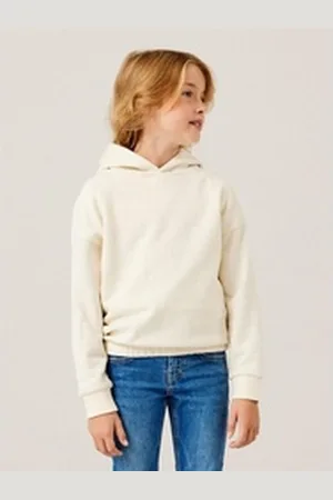 NAME IT Hoodie NKFTIMMA LS SWEAT (1-tlg) sehr weich, edel weiß 116