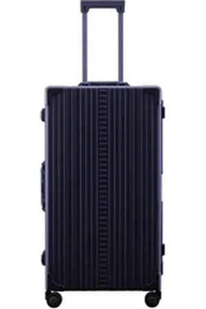 Aleon Hartschalen-Trolley Traveler, 4 Rollen, Aluminium blau
