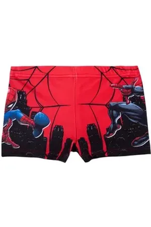 UNITED LABELS ® Badehose Marvel - Spiderman & schwarzer Spiderman rot 98-104