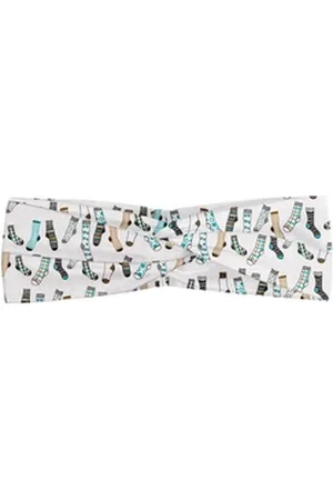 Abakuhaus Stirnband Elastisch und Angenehme alltags accessories Karikatur Regen von Socken Wäsche beige|blau