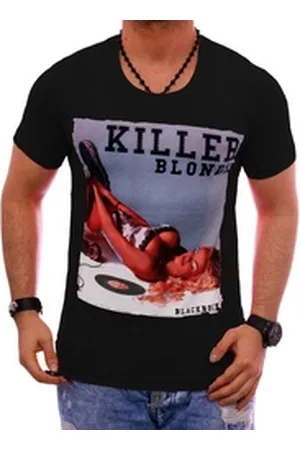 Blackrock T-Shirt Herren Shirt Urlaub Motiv kurzarm bedruckt Print Strasssteine schwarz S