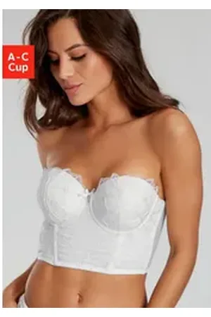 Lascana Corsage mit edler Spitze und hübschem Glitzeraccessoire, sexy Dessous weiß 85