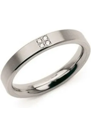 Boccia Titanium Boccia Fingerring Boccia Ring 0120-0156 Titan mit Brillanten (kein Set, 1-tlg) grau