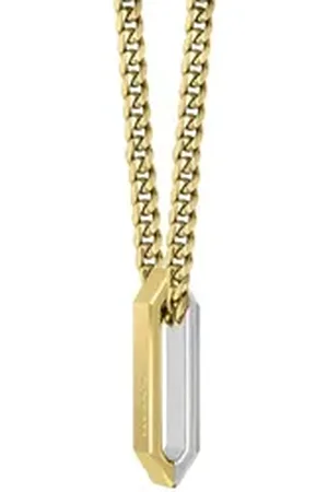 HUGO BOSS Kette mit Anhänger Schmuck Edelstahl Halsschmuck Panzerkette CARTER gelb|goldfarben