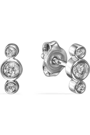 FAVS Paar Ohrstecker Damen-Ohrstecker 925er Silber 6 Zirkonia silberfarben