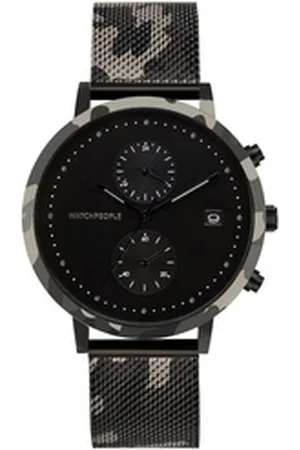 Watchpeople Multifunktionsuhr Cosmo Camouflage WP 051-02, flach, Datumsanzeige, Dual-Time, easy release Band