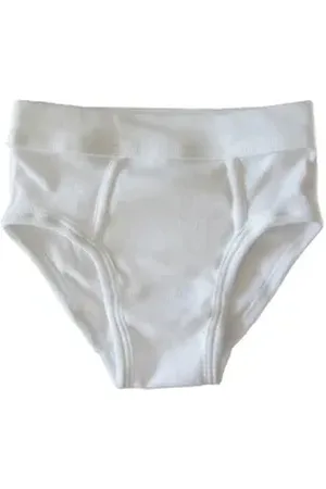Hermko Slip 52840 Jungen Slip aus Baumwolle / Elastan weiß 164