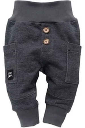 Pinókio Jogginghose Babyhose Sweathose mit Taschen strukturiert Jungen (1-tlg) STAY COOL Patch grau 68