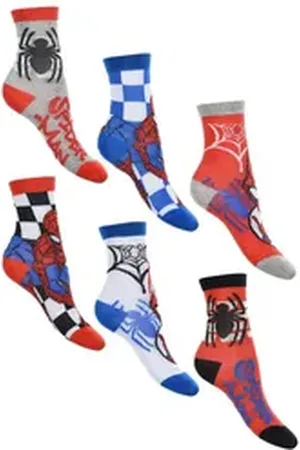 Sun City Spiderman Socken Kinder Jungen Socken Strümpfe (6-Paar) bunt 23/26