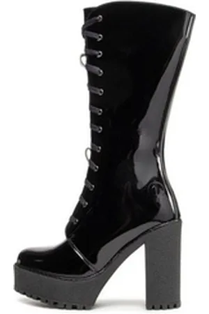 Altercore Stiefel Alexa Vegan Black Patent Stiefel schwarz 38 EU