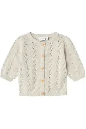 NAME IT Strickjacke NKFBanni (1-tlg) Lochmuster beige 68