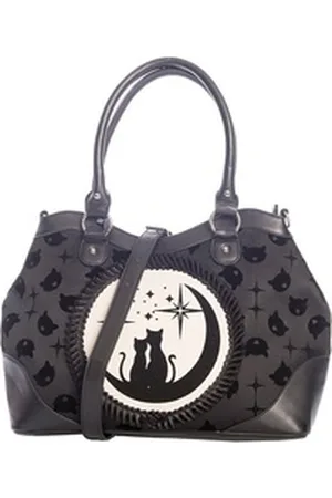 Banned Retro Schultertasche Lunar Sisters Schwarz, Verstellbarer Schultergurt schwarz