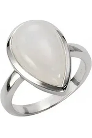 Jamelli Fingerring 925 Silber rhodiniert mit Rainbow Mondstein weiß 058 (18,5)