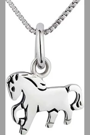 schmuck23 Kettenanhänger Anhänger Kette Pony Pferd 925 Silber Kinder Mädchen (Halskette mit Anhänger), Silberanhänger Kettenanhänger Kinderschmuck Halskette silberfarben
