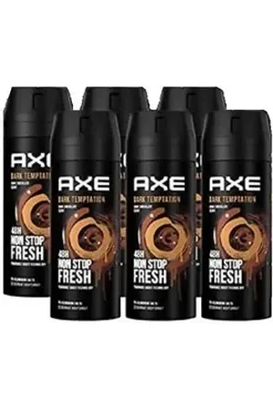 Axe Deo-Set Dark Temptation Bodyspray Deo Spray Beauty Deodorant Herren Männer Men, 6x150ml, 6-tlg., 48 Stunden Schutz, ohne Aluminiumsalze Herrenduft Deospray Sport Set