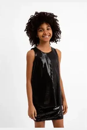 Gulliver T-Shirt mit funkelndem Paillettenbesatz schwarz 158