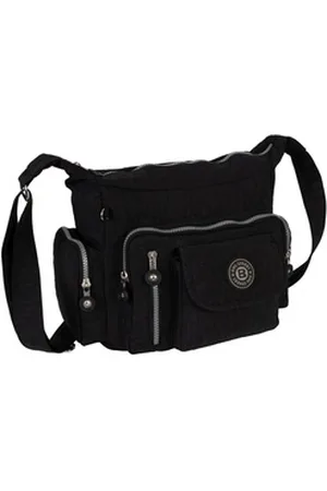 Bag Street Umhängetasche Damentasche Umhängetasche Handtasche Schultertasche Taupe Schwarz, als Schultertasche, Umhängetasche tragbar schwarz