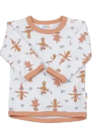 Joha Langarmshirt aus Merinowolle/Bio-Bambus orange|weiß 80