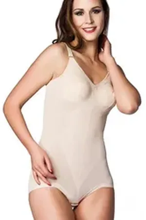 Miss Perfect Body 8789 Shapewear Korselett ohne Bügel aus elastischem Feintüll beige 80 D